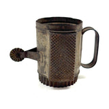 SOLD Civil War Era Hand-soldered Tin Bakers Cup: Measure, Grater, Cutter, Pie Wheel!