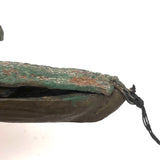 SOLD Carved Figure in Wood and Leather Boat or Sled, Antique Folk Art Carving