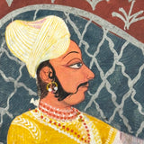 Smoking Hookah, Many Faces, Regal Couple: Antique Double-sided Indian Manuscript Page