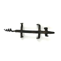 Old Hand-wrought Iron Folk Art Dog with Corkscrew Tail