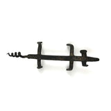 Old Hand-wrought Iron Folk Art Dog with Corkscrew Tail