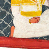 Smoking Hookah, Many Faces, Regal Couple: Antique Double-sided Indian Manuscript Page