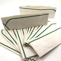 c. 1970 White with Green Stripe "Classy Cap" Paper Hats (Two Lots of 8 Available)