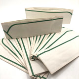 c. 1970 White with Green Stripe "Classy Cap" Paper Hats (Two Lots of 8 Available)