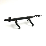 Old Hand-wrought Iron Folk Art Dog with Corkscrew Tail