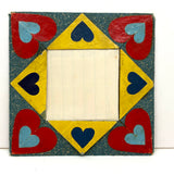 John H. Weaver's Folded Paper Frame with Cut Out Hearts and Diecut (Useable as Frame))
