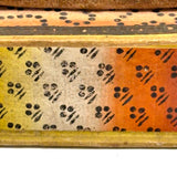 Mid 19th Century American Sewing Box in Best Paper with Stencil Painted Velvet Pin Cushion