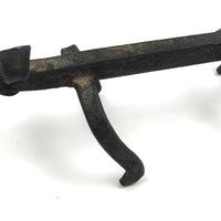 Old Hand-wrought Iron Folk Art Dog with Corkscrew Tail