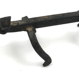 Old Hand-wrought Iron Folk Art Dog with Corkscrew Tail