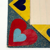 John H. Weaver's Folded Paper Frame with Cut Out Hearts and Diecut (Useable as Frame))