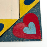 John H. Weaver's Folded Paper Frame with Cut Out Hearts and Diecut (Useable as Frame))
