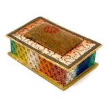 Mid 19th Century American Sewing Box in Best Paper with Stencil Painted Velvet Pin Cushion