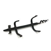 Old Hand-wrought Iron Folk Art Dog with Corkscrew Tail