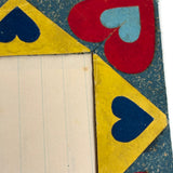 John H. Weaver's Folded Paper Frame with Cut Out Hearts and Diecut (Useable as Frame))