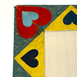 John H. Weaver's Folded Paper Frame with Cut Out Hearts and Diecut (Useable as Frame))