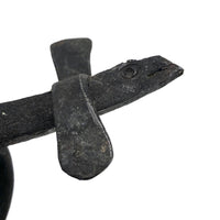 Old Hand-wrought Iron Folk Art Dog with Corkscrew Tail