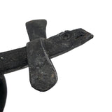 Old Hand-wrought Iron Folk Art Dog with Corkscrew Tail