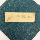 John H. Weaver's Folded Paper Frame with Cut Out Hearts and Diecut (Useable as Frame))