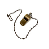 WW1 Era Brass Military Whistle on Original Chain