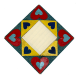 John H. Weaver's Folded Paper Frame with Cut Out Hearts and Diecut (Useable as Frame))