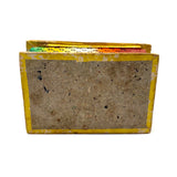 Mid 19th Century American Sewing Box in Best Paper with Stencil Painted Velvet Pin Cushion