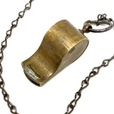 WW1 Era Brass Military Whistle on Original Chain