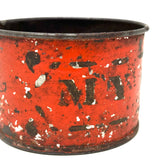 Wonderful 19th Century Tole Painted My Girl Cup in Perfect Red Paint