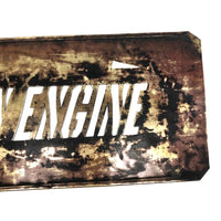 GOLDEN ENGINE, Marvelously Evocative Old Handcut Brass Stencil