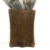 SOLD Beautiful Old Steel Planing/Molding Blades (?) in Lovely Two Compartment Wooden Sleeve