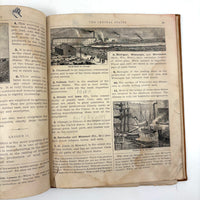 Warren's Primary Geography, 1886, with Animal Silhouettes End Paper Drawing