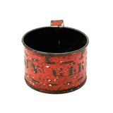 Wonderful 19th Century Tole Painted My Girl Cup in Perfect Red Paint