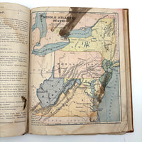 Warren's Primary Geography, 1886, with Animal Silhouettes End Paper Drawing