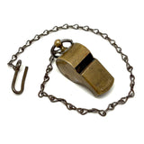 WW1 Era Brass Military Whistle on Original Chain