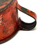 Wonderful 19th Century Tole Painted My Girl Cup in Perfect Red Paint