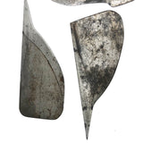 SOLD Beautiful Old Steel Planing/Molding Blades (?) in Lovely Two Compartment Wooden Sleeve