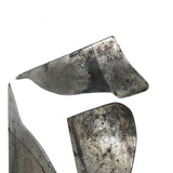 SOLD Beautiful Old Steel Planing/Molding Blades (?) in Lovely Two Compartment Wooden Sleeve