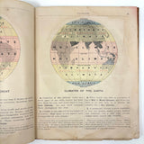 Warren's Primary Geography, 1886, with Animal Silhouettes End Paper Drawing