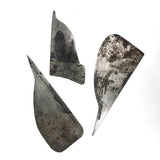 SOLD Beautiful Old Steel Planing/Molding Blades (?) in Lovely Two Compartment Wooden Sleeve