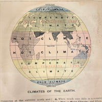 Warren's Primary Geography, 1886, with Animal Silhouettes End Paper Drawing