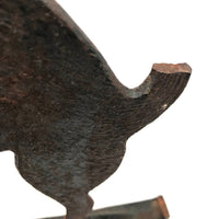 Old Cast Iron Cat on Wall Mounting Arm (Presumed Bell Hook), With Lost Tail!