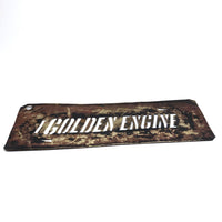 GOLDEN ENGINE, Marvelously Evocative Old Handcut Brass Stencil