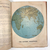 Warren's Primary Geography, 1886, with Animal Silhouettes End Paper Drawing