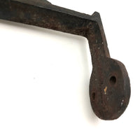 Old Cast Iron Cat on Wall Mounting Arm (Presumed Bell Hook), With Lost Tail!