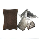 SOLD Beautiful Old Steel Planing/Molding Blades (?) in Lovely Two Compartment Wooden Sleeve