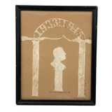 Wonderful Cut Paper Tribute to FDR, with Silhouette, Framed as Found