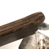 SOLD Beautiful Old Steel Planing/Molding Blades (?) in Lovely Two Compartment Wooden Sleeve