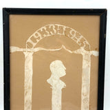 Wonderful Cut Paper Tribute to FDR, with Silhouette, Framed as Found