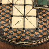 Exquisite 19th C. Inlaid Bone and Marquetry Fox and Geese Game Board