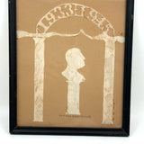 Wonderful Cut Paper Tribute to FDR, with Silhouette, Framed as Found