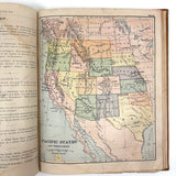Warren's Primary Geography, 1886, with Animal Silhouettes End Paper Drawing